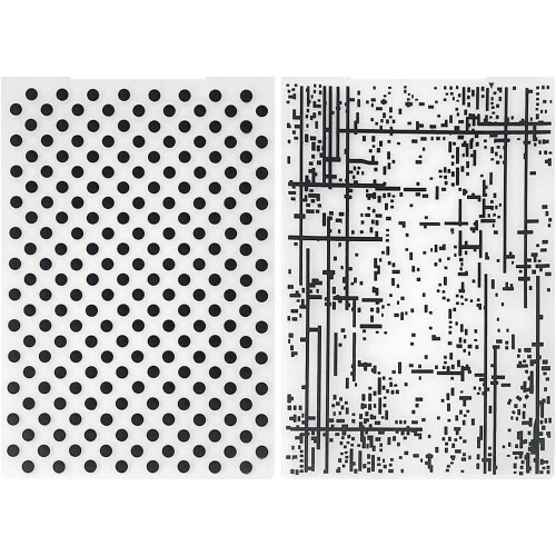 Embossing Folder Paper Stamp Template Set Dots and Lines
