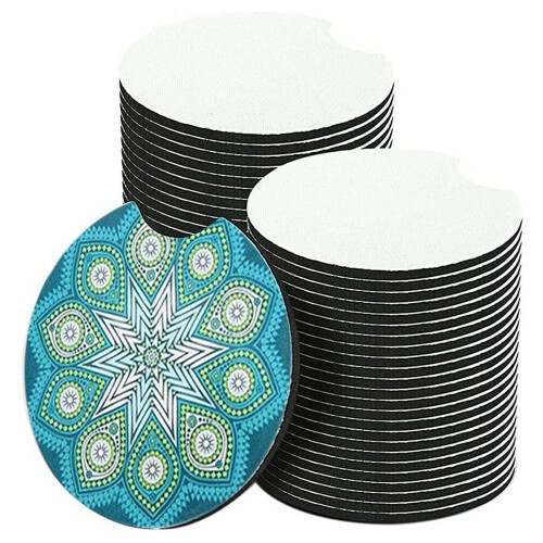 Sublimation Car Coasters Blanks 50 Pieces