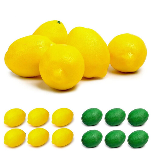 Limoni artificiali 3,7 x 2,5 pollici 12 pezzi