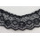 Black ruffled lace trim 12 yards 1