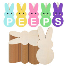 Easter wooden bunny cutouts unfinished 7 inch 50 pcs