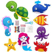 Miuline Felt Sewing Craft Kit Ocean Animals 12pcs
