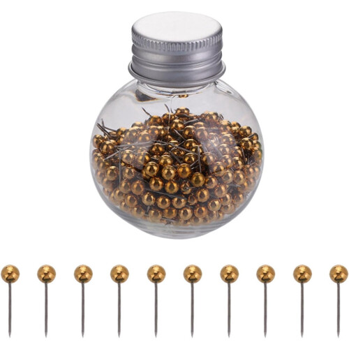 MODANU sewing pins round head 420 pcs 0.63 in gold