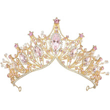 Black Baroque Queen Crown with Crystals, Gothic Tiara for