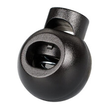 Black Rope Cord Locks Plastic Toggle 25pcs