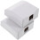 White 86 Wall Socket Cover 2PCS 1