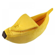 Bananformad husdjursbädd Medium Gul Giftfri