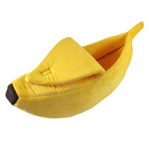 Bananformad husdjursbädd Medium Gul Giftfri