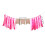 First Birthday Banner Pink Burlap with Ribbon 1 pc 2