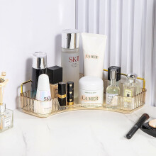 Organizador de canto para bancada de banheiro, prateleira organizadora de maquiagem para penteadeira e perfumes.