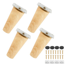 Wooden Furniture Legs 7.9 in 4 pcs with mounting hardware