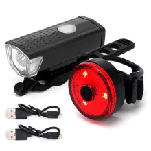 Bike LED USB Rechargeable Headlight and Taillight Set