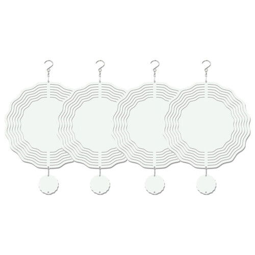 Sublimation 3D Wind Spinner Ornament 4 pcs