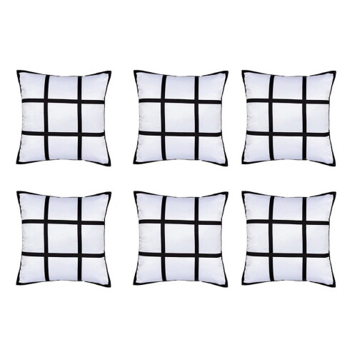 Sublimation Blank Pillow Case Polyester 6 pcs L