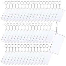 Sublimation Acrylic Keychain Blank Clear Rectangle 50 Pcs