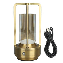 Επιτραπέζιο φωτιστικό LED Crystal Lantern Gold Ασύρματο Επαναφορτιζόμενο