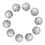 Rhinestone Alloy Flatback Buttons for DIY Craft 10 pcs 1