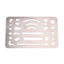 Stainless Steel Drafting Shield with 27 Patterns