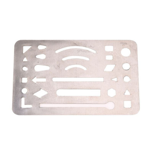 Stainless Steel Drafting Shield with 27 Patterns