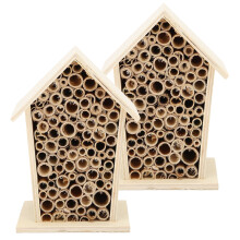 Wooden Bee House for Mason Bees, 2 Pieces