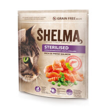 SHELMA Sterilised Rich in salmon - dry cat food - 750g