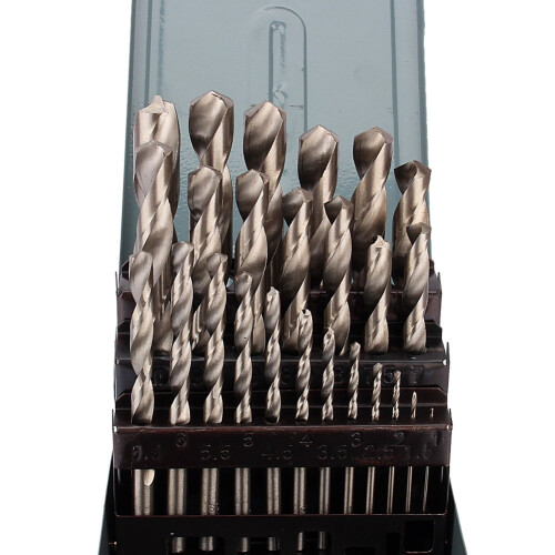 EBTOOLS Twist Drill Bit Set HSS Cobalt Steel 25 pcs 1–13 1