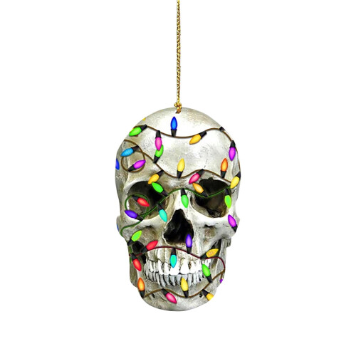 Ornament de Crăciun cu craniu, decor pentru brad, 1 bucată