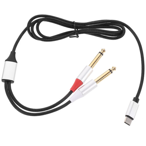 USB-C to Dual 1/4" Audio Cable 1m