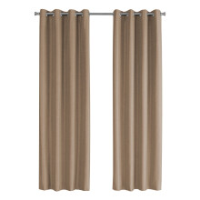 Brown thermal insulated grommet curtain panel 54 in W x 84