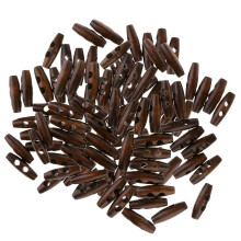 Wood Sewing Toggle Buttons 2-Hole 30mm x 10mm 100 pcs