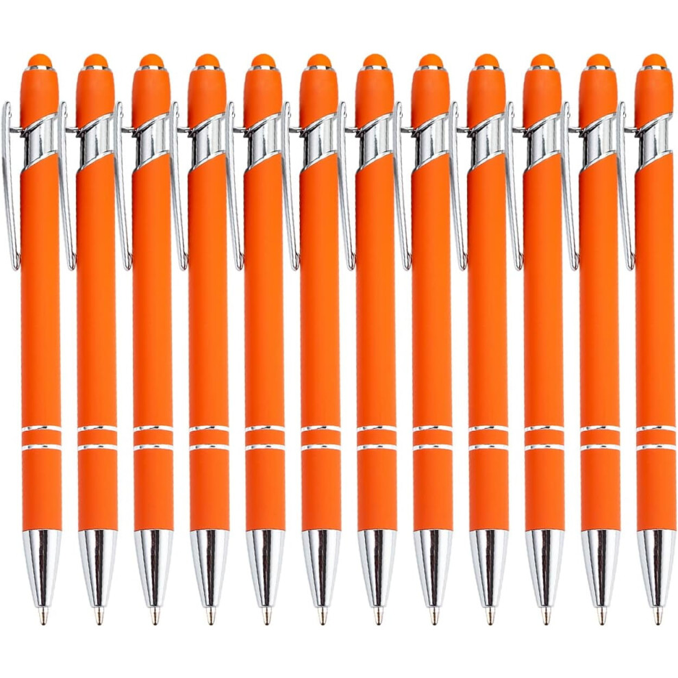 Ballpoint Pen With Stylus Tip Metal 12 Pcs Blue 9306268746607