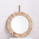 Round hanging wall mirror rattan frame 15 inches 7