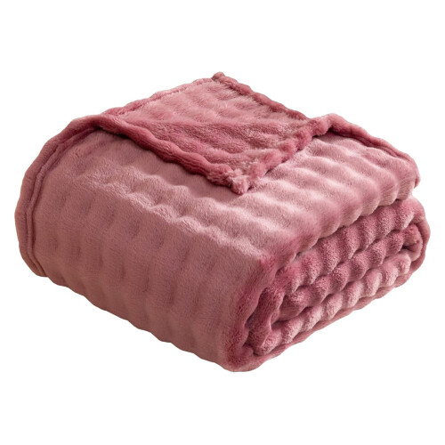Coperta in peluche Bubble Bunny viola 3D in flanella