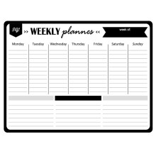 Tableau blanc magnétique effaçable à sec pour agenda quotidien 15,7 x 11,8 pouces