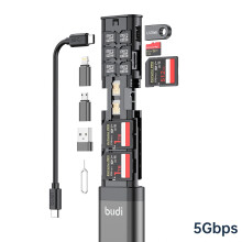 Léitheoir cárta cuimhne USB C LUVCLS SD agus microSD