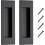 Recessed Finger Pulls Brushed Black Stainless Steel 2 Pack 1