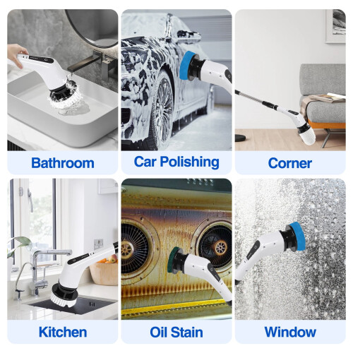 Electric Spin Scrubber Cordless Adjustable 25W 1