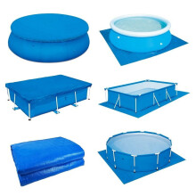 Luniquz Runde Poolabdeckung für aufblasbare Pools 6-15 Fuß