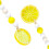 Citronträpärlgirland Rustik bondgårdsdekoration 152 cm 2