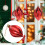 Red Peach Christmas Ornaments Shatterproof 6pcs 8