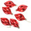 Red Peach Christmas Ornaments Shatterproof 6pcs 6