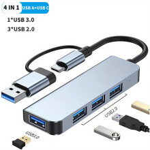 USB C-hubb med flera portar, 8-i-1 med USB 3.0, RJ, 45 SD, TF, PD