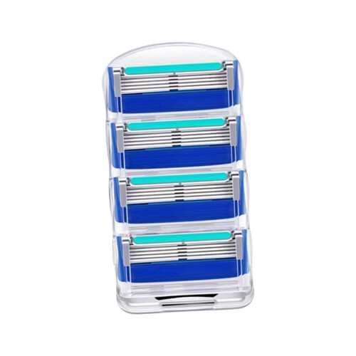 Shaver Blade Refills for Men 4-Pack Blue