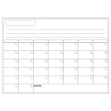 Calendrier mural Lssam 2024-2025, magnétique blanc