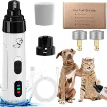 Cortauñas eléctrico: potente cortauñas eléctrico de doble velocidad para perros y gatos, silencioso e indoloro.