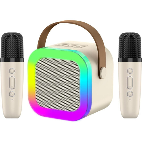 Caixa de som Bluetooth Luniquz K12karaoke com microfones duplos e