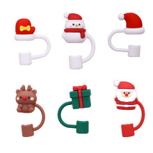 Bouchons de paille Stanley en silicone 10 mm, lot de 6, décorations de Noël