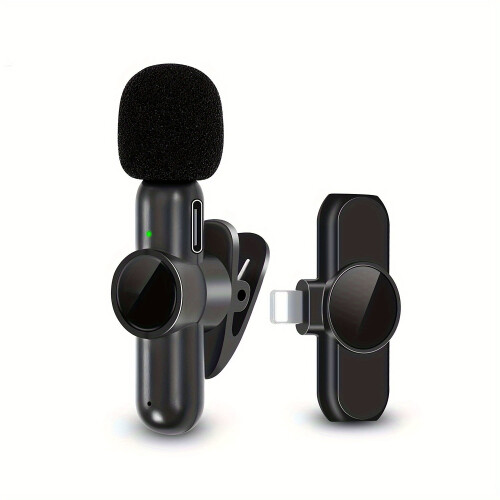 Microfone de lapela sem fio para iPhone, iPad e Android com USB-C