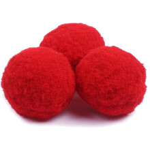 Jumbo Pom-Pom-baller 5 cm røde 20 stk