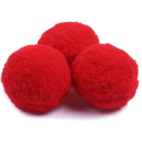 Jumbo Pom Poms-bollar 5 cm röda 20 st
